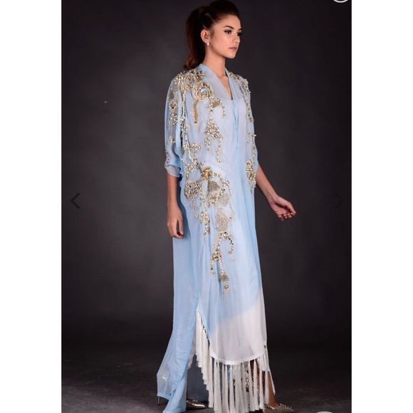 Shaded Embroidered Kaftan - Picture 3 of 3